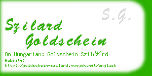 szilard goldschein business card